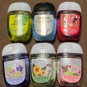 6 B&BW Anti-Bacterial Hand Gels